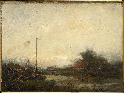 Helfferich, Frans Пейзаж, 1920, 30 cm х 31,5 cm, Дерево, масло