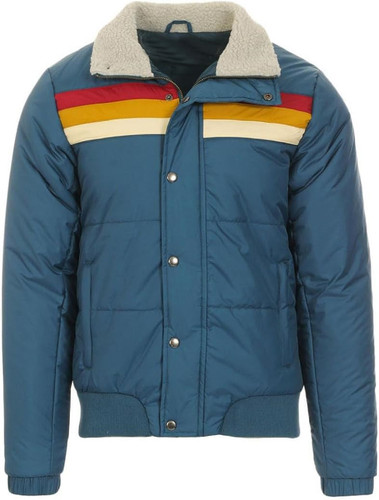 Marzz Store Men s Ski Jacket Retro Bomber Style with Padded Quilting Lightweight Winter Outerwear 0.jpg