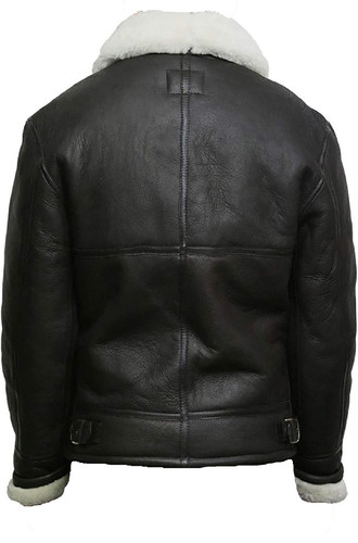 Men s Cream Wool Aviator B3 Shearling Real Sheepskin Leather Bomber Flying Pilot Jacket 2.jpg