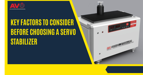 Explore key factors when selecting a servo stabilizer. Get expert advice from top voltage stabilizer company in India for optimal solutions.

Click here: https://bit.ly/3PA0sET