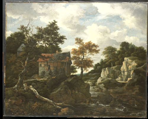 Ruisdael, Jacob Isaacksz van Скалистый пейзаж, 1682, 108,5 cm x 135 cm, Холст, масло