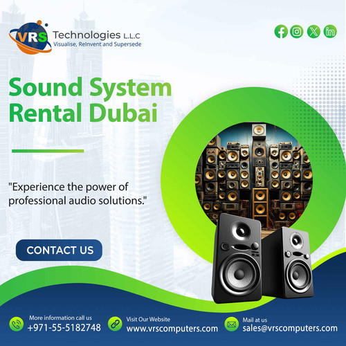 At VRS Technologies LLC, We provide affordable Sound System Rental services in Dubai. From speakers to microphones and everything in between, we offer high-quality audio equipment at prices that fit your budget. Contact us at +971-55-5182748. Visit: https://www.vrscomputers.com/computer-rentals/sound-system-rental-in-dubai/