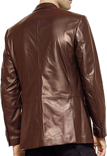 Leather Blazer for Men Black & Brown Real Lambskin Casual Men's Leather Jacket Coats 1 (1).jpg