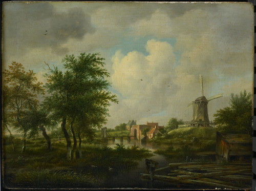 Hulswit, Jan Городские ворота, 1807, 28 cm x 37 cm, Дерево, масло