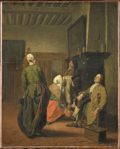 Horemans, Jan Josef II Веселая компания, 1760, 39,5 cm x 31,5 cm, Холст, масло