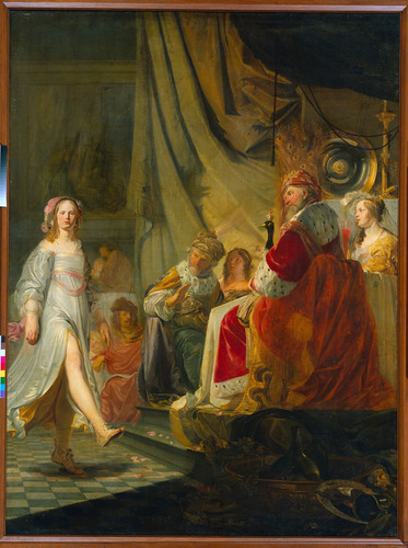 Horions, Hans (приписывается) Саломея танцует перед Иродом, 1672, 176 cm x 133 cm, Холст, масло