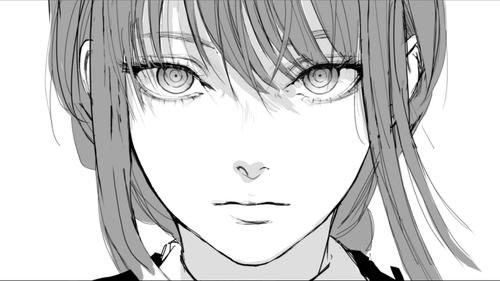 Chainsaw Man anime anime girls monochrome manga looking at viewer 2262776 wallhere.com (1).png