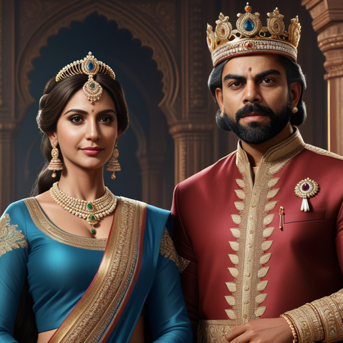 00002 portrait painting of indian king and queen portrait, ultra realistic, concept art, intricate d.png