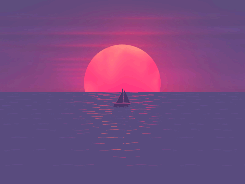 sunset on a beach.gif