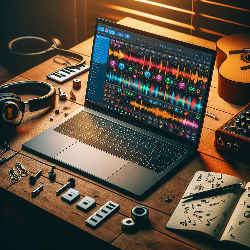 GarageBand alternative for Windows showcasing a user-friendly interface with multitrack recording and a diverse loop library.