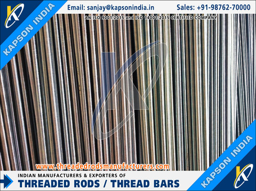 Grade 4.8, 6.8, 8.8 Threaded Rods manufacturers exporters in India http://www.threadedrodsmanufactur.jpg
