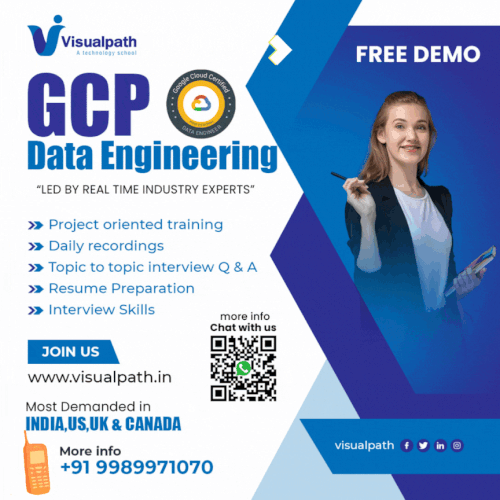 Visualpath provides top-quality GCP Data Engineer Online Training conducted by real-time experts. Our training is available worldwide, and we offer daily recordings and presentations for reference.  Enroll with us for a free demo call us at +91-9989971070 
WhatsApp: https://www.whatsapp.com/catalog/919989971070/
Blog Visit: https://gcpdataengineering.blogspot.com/
Visit: https://www.visualpath.in/gcp-data-engineering-online-traning.html