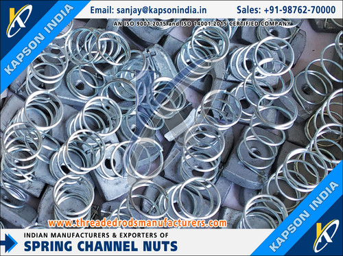 Spring Channel Nuts manufacturers exporters in India http://www.threadedrodsmanufacturers.com +91-98.jpg