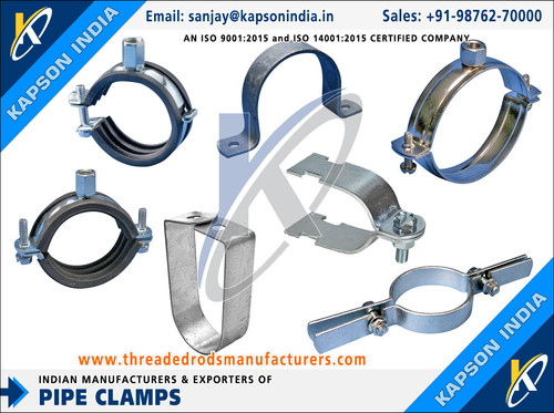 Pipe Clamps manufacturers exporters in India http://www.threadedrodsmanufacturers.com +91-9876270000.jpg