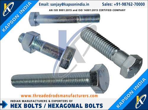 Hex Bolt Fasteners manufacturers exporters in India http://www.threadedrodsmanufacturers.com +91-987.jpg