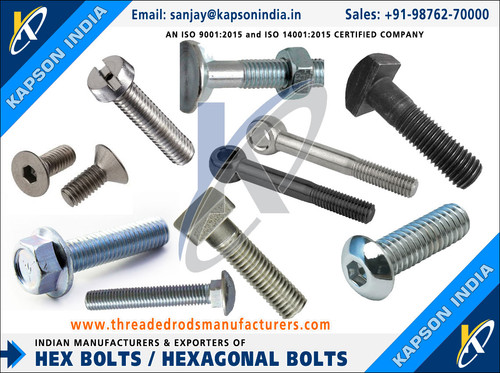 Hexagonal Bolt Fasteners manufacturers exporters in India http://www.threadedrodsmanufacturers.com +.jpg
