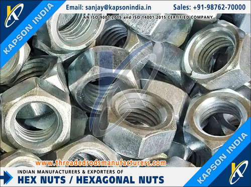 Hex Nuts Fasteners manufacturers exporters in India http://www.threadedrodsmanufacturers.com +91-987.jpg