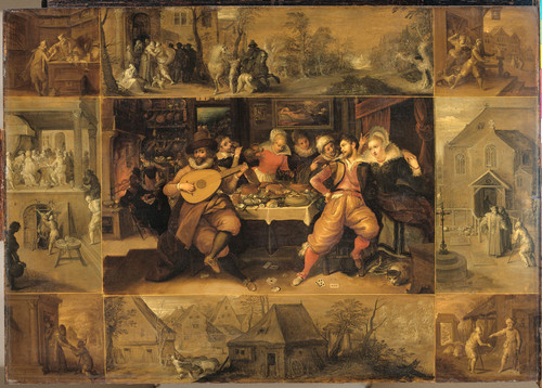 Francken, Frans II Притча о блудном сыне, 1620, 61 cm х 85 cm, Дерево, масло