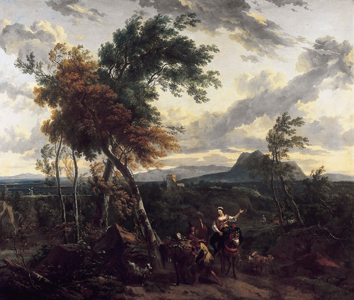 Вечерний пейзаж с фигурами. 200х237. Музей Нортона Саймона Пасадена