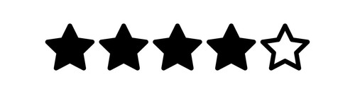 four stars rating illustration for any purposes vector.1