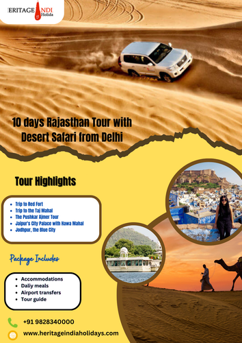 A 10 day tour of Rajasthan featuring a desert safari, departing from Delhi.png