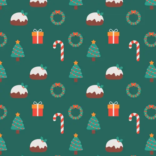 hand drawn christmas pattern design background free vector.webp