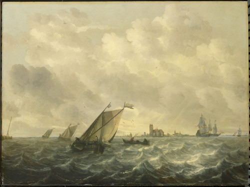Beyeren, Abraham Hendricksz van Вид реки, 1670, 71 cm x 95 cm, Дерево, масло