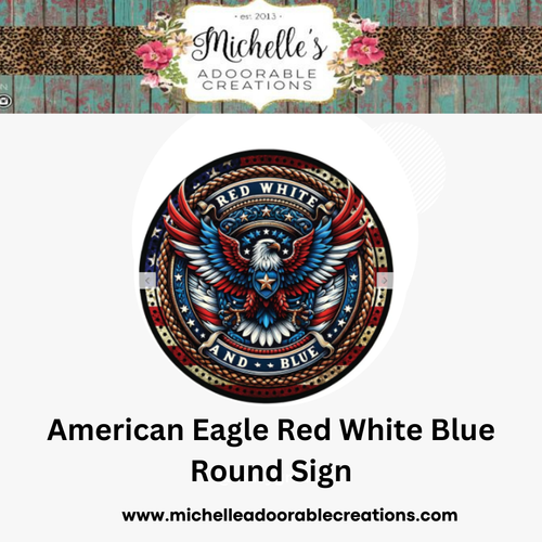 American Eagle Red White Blue Round Sign.png
