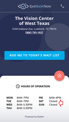 3 Waitlist Appointment Screen Closed