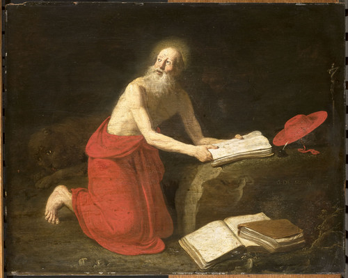 Haen, Gerrit de Святой Иероним, 1682, 34 cm х 42,5 cm, Дерево, масло