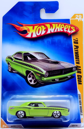 Машинка Hot Wheels '70 Plymouth AAR Cuda 2009 New Models (#029) green N4032 g.jpg