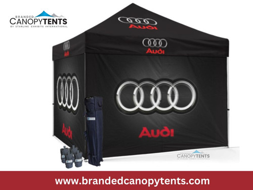 Command attention with our Brand Vista Custom Pop Up Tent 10x10 featuring your logo graphics. This portable and versatile shelter is designed to make your brand shine at events, trade shows, and outdoor promotions. Tailored to perfection, the 10x10 canopy becomes a powerful canvas for your logo, ensuring that your identity takes center stage. Make a lasting impression with a canopy that not only provides shade but also elevates your brand visibility with striking graphics tailored to your unique style.