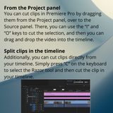 Text 5 How to cut clips in Premiere Pro