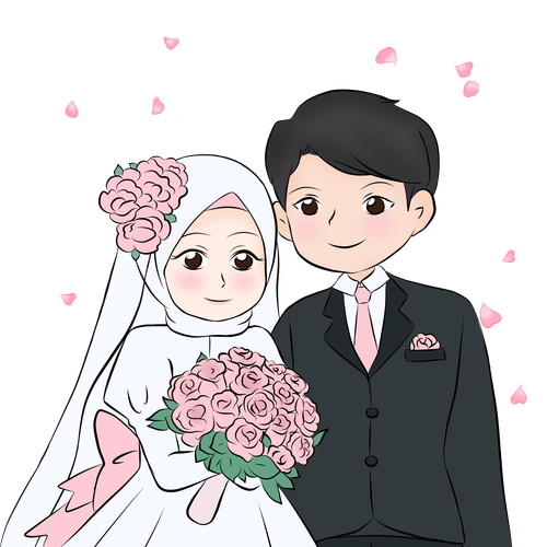 âPngtreeâcute muslim wedding couple illustration 5819500.2