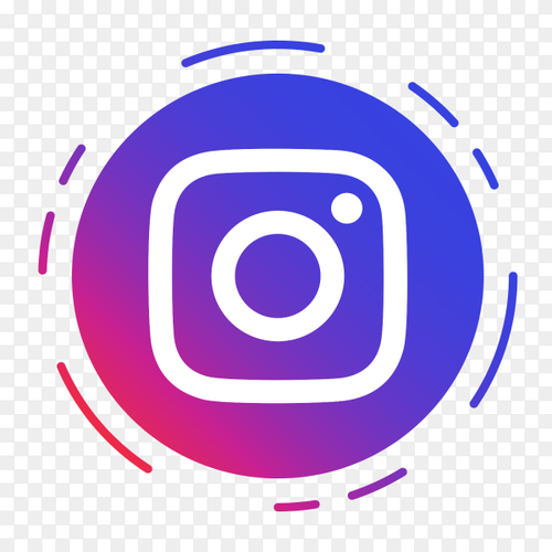 Instagram logo in dotted circle PNG