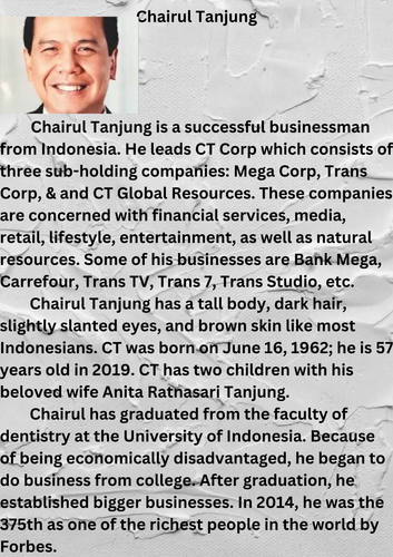 Chairul Tanjung is a successful businessman from Indonesia. He leads CT Corp which consists of three.png