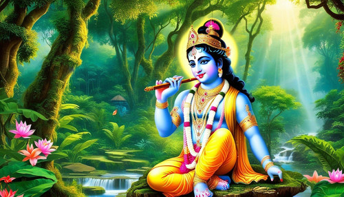 lord shree krishna image in jungle.jpg