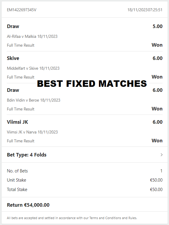 best fixed matches x