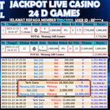 Selamat Kepada Member EDCTOTO JACKPOT 28  JTLIVE CASINO 24 D GAMES jangan di ragukan situs RESMI EDCTOTO  ID :RF****4   Tanggal : 21-11-2023 RP 28.000.000