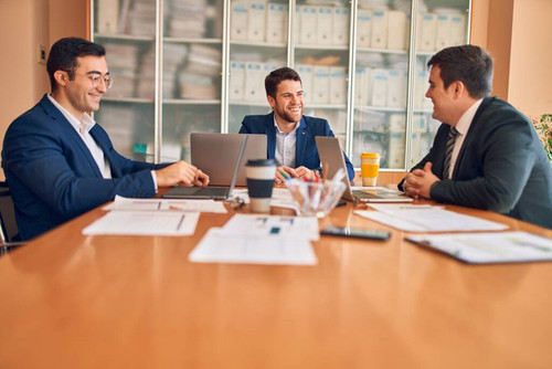 Business lawyers workers meeting at law firm office. Professional executive partners working on fina.jpg