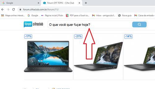 Caixa de pesquisa do FCC