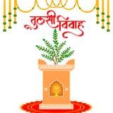 pngtree tulsi vivah with women indian festival design png image 6415596