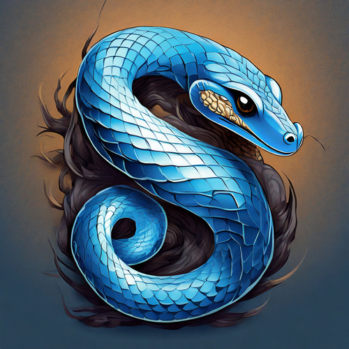 Firefly a blue snake shaped as an S 92844.jpg