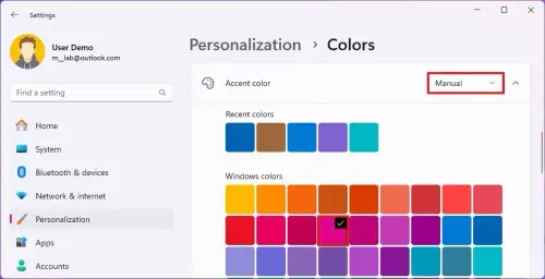 chanage taskbar color windows 11.webp