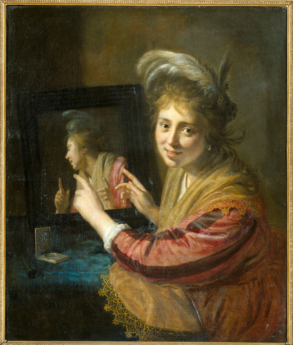 Moreelse, Paulus Девушка у зеркала, 1632, 87 cm х 73 cm, Холст, масло