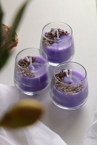 Scented Candle in Glass Lavender Scent.jpg