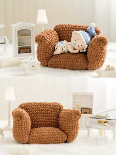 Handmade Crochet Baby and Couch