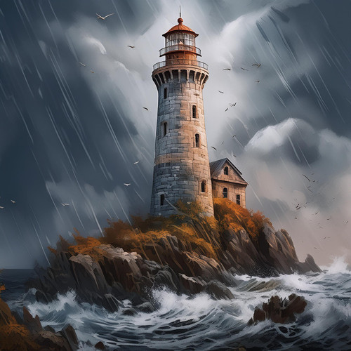 Firefly Dark fantasy art. Abandoned lighthouse. 70247.jpg