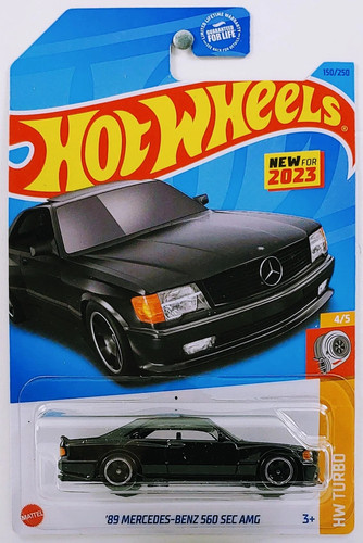 Машинка Hot Wheels '89 Mercedes Benz 560 SEC AMG 2023 Turbo (#150) black HKG45.jpg