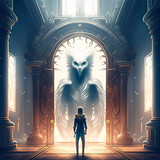 Firefly Dark fantasy realistic art. Hero step into the portal to capital city, but something went wr